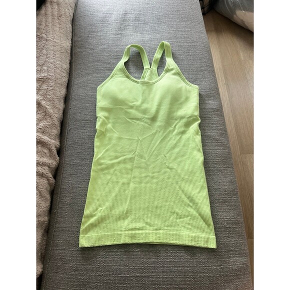 Lululemon Ebb to Street Tank Light Green Yellow - Picture 1 of 3